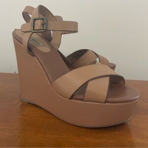 Steve Madden Brown Wedge Sandals